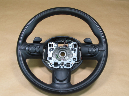 11-13 MINI COOPER S R55 R56 R57 LEATHER STEERING W PADDLES & CONTROLS OEM