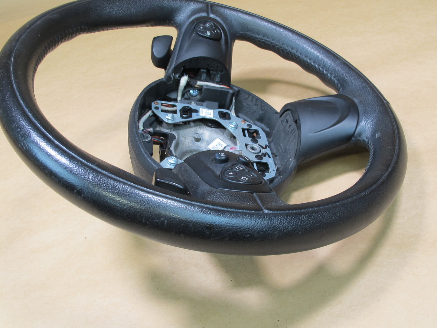 11-13 MINI COOPER S R55 R56 R57 LEATHER STEERING W PADDLES & CONTROLS OEM