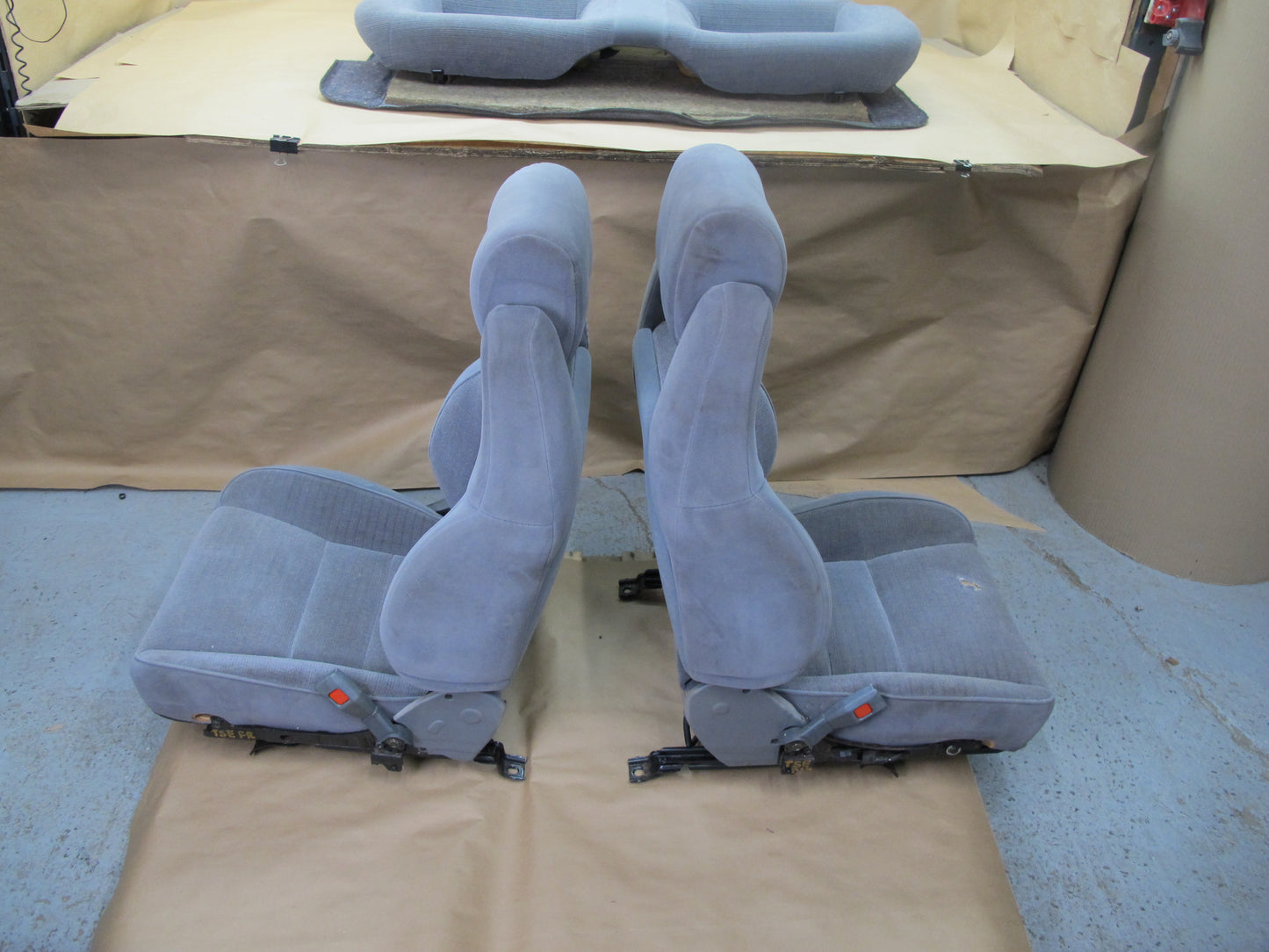 89-92 Toyota Supra MK3 Front & Rear Complete Cloth Seat Set OEM