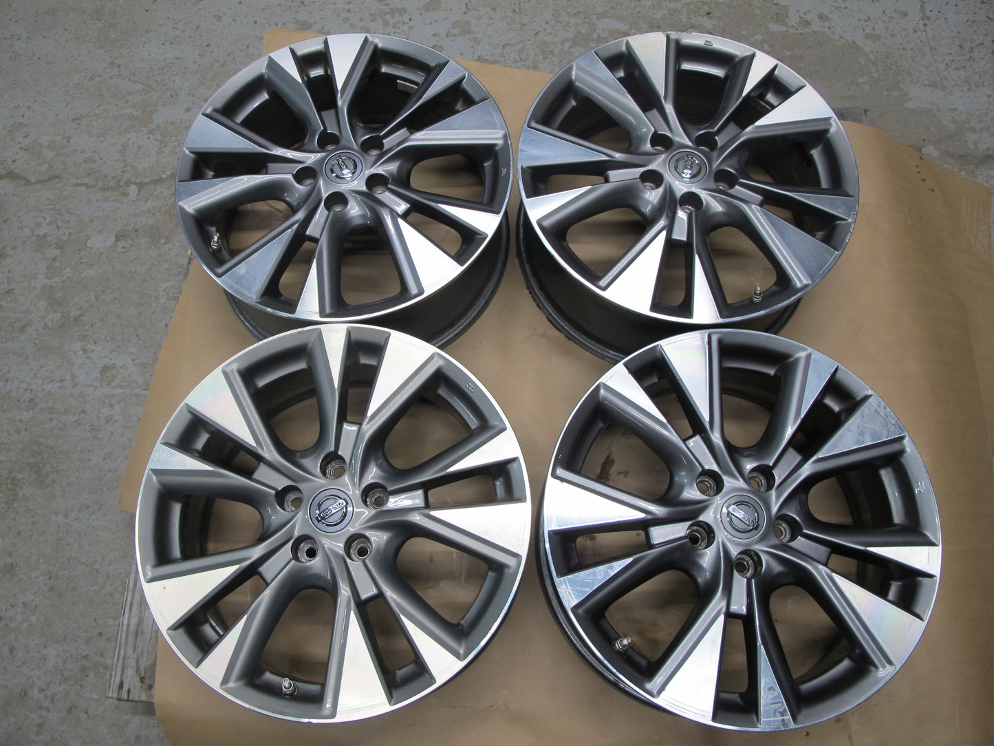 15-19 NISSAN MURANO SET OF 4 WHEEL RIM R18" R18x7.5J ET50 W TMPS OEM