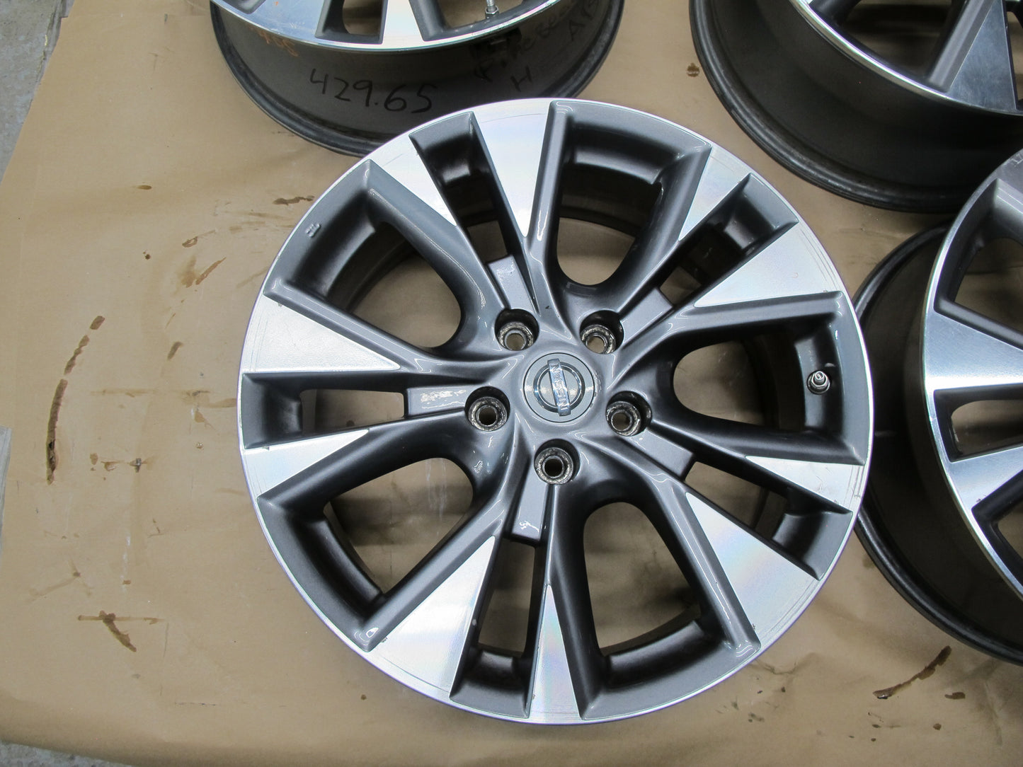 15-19 NISSAN MURANO SET OF 4 WHEEL RIM R18" R18x7.5J ET50 W TMPS OEM