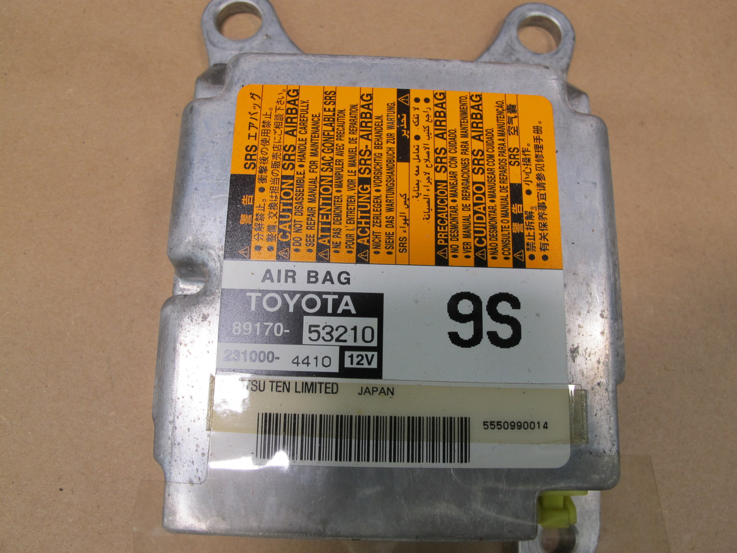 2010 LEXUS IS350 SRS AIRBAG CONTROL MODULE UNIT 89170-53210 OEM