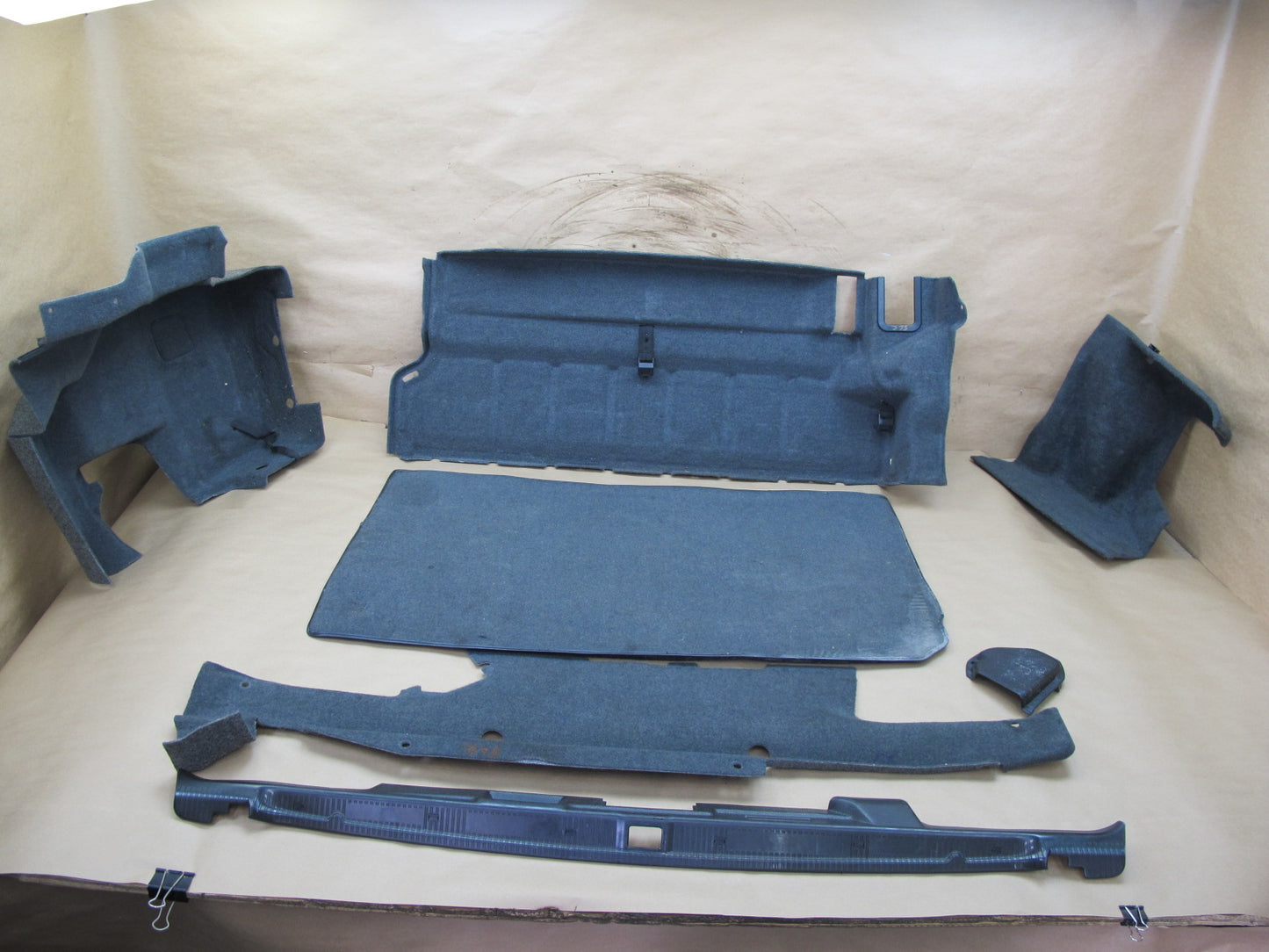 96-97 Mercedes R129 SL Trunk Left Right Center Carpet Cover Trim Set OEM