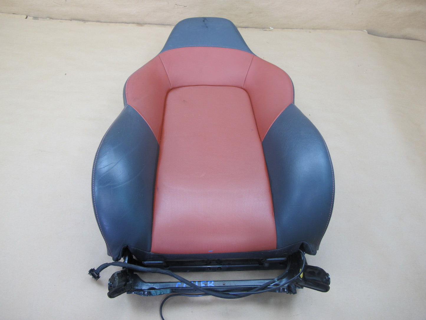 04-08 CHRYSLER CROSSFIRE FRONT RIGHT PASS SEAT UPPER LEATHER CUSHION RED OEM