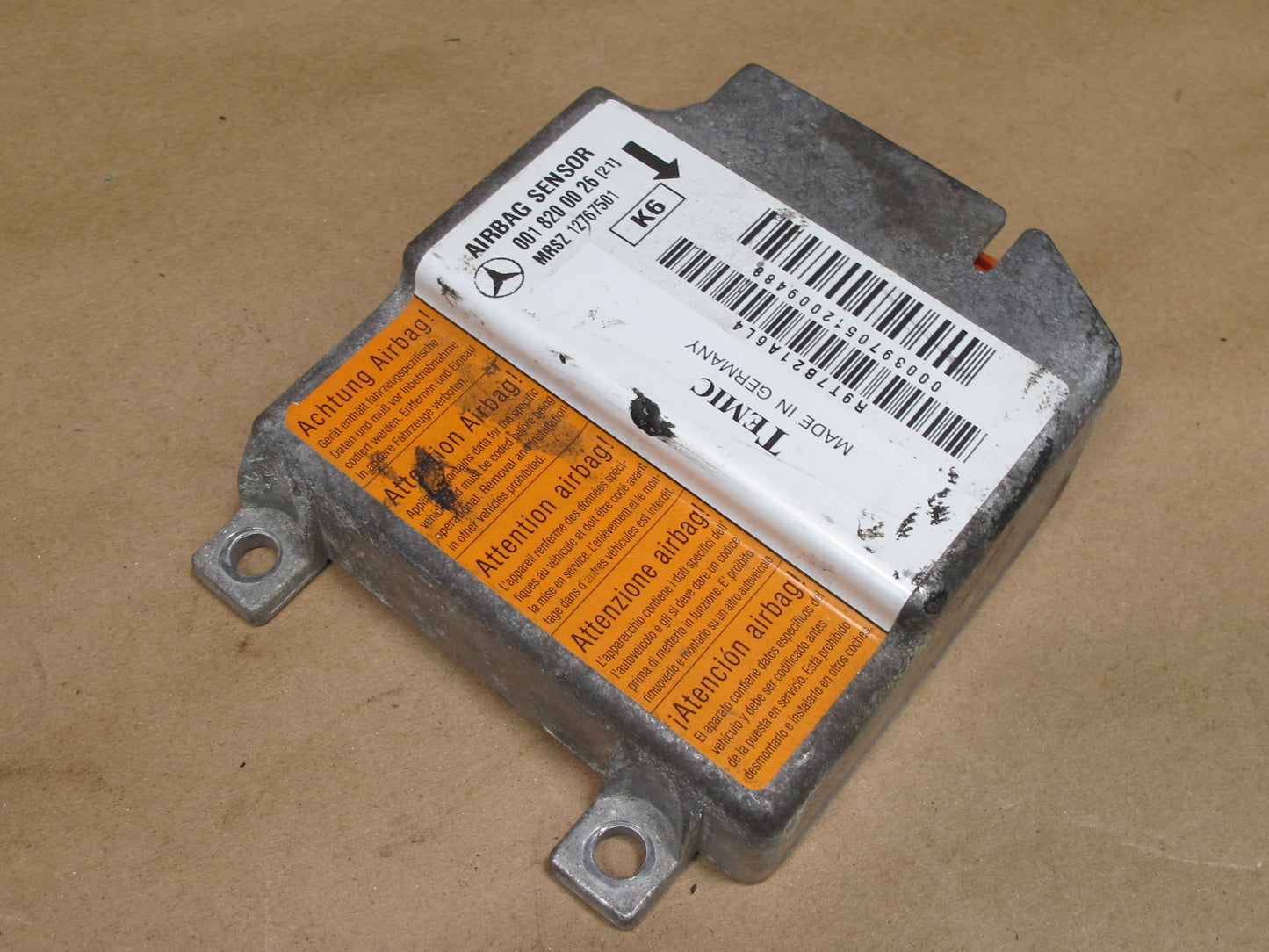 96-02 MERCEDES R129 SL500 SRS AIRBAG CONTROL MODULE UNIT 0018200026 OEM