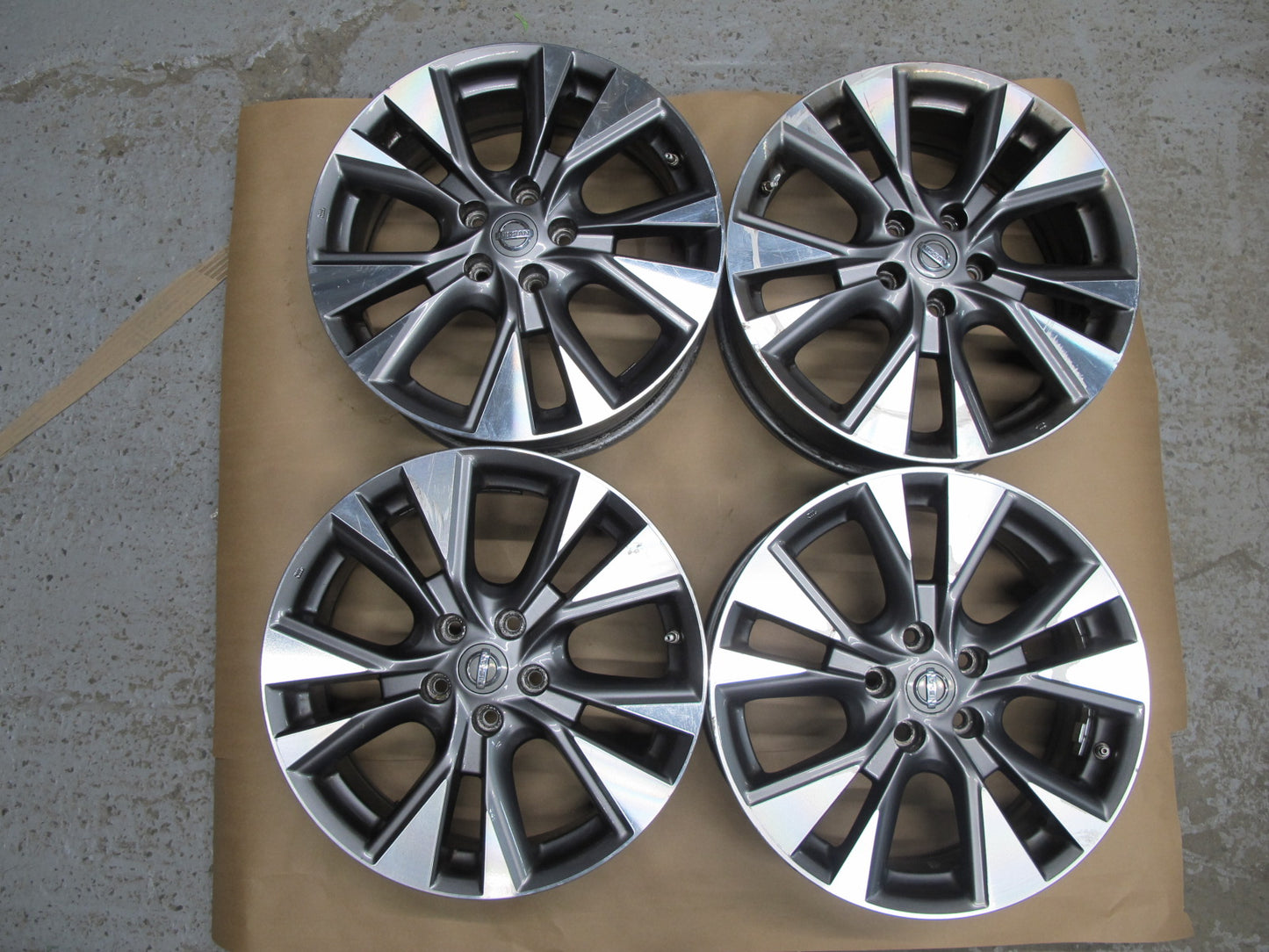 15-19 NISSAN MURANO SET OF 4 WHEEL RIM R18" R18x7.5J ET50 W TMPS OEM