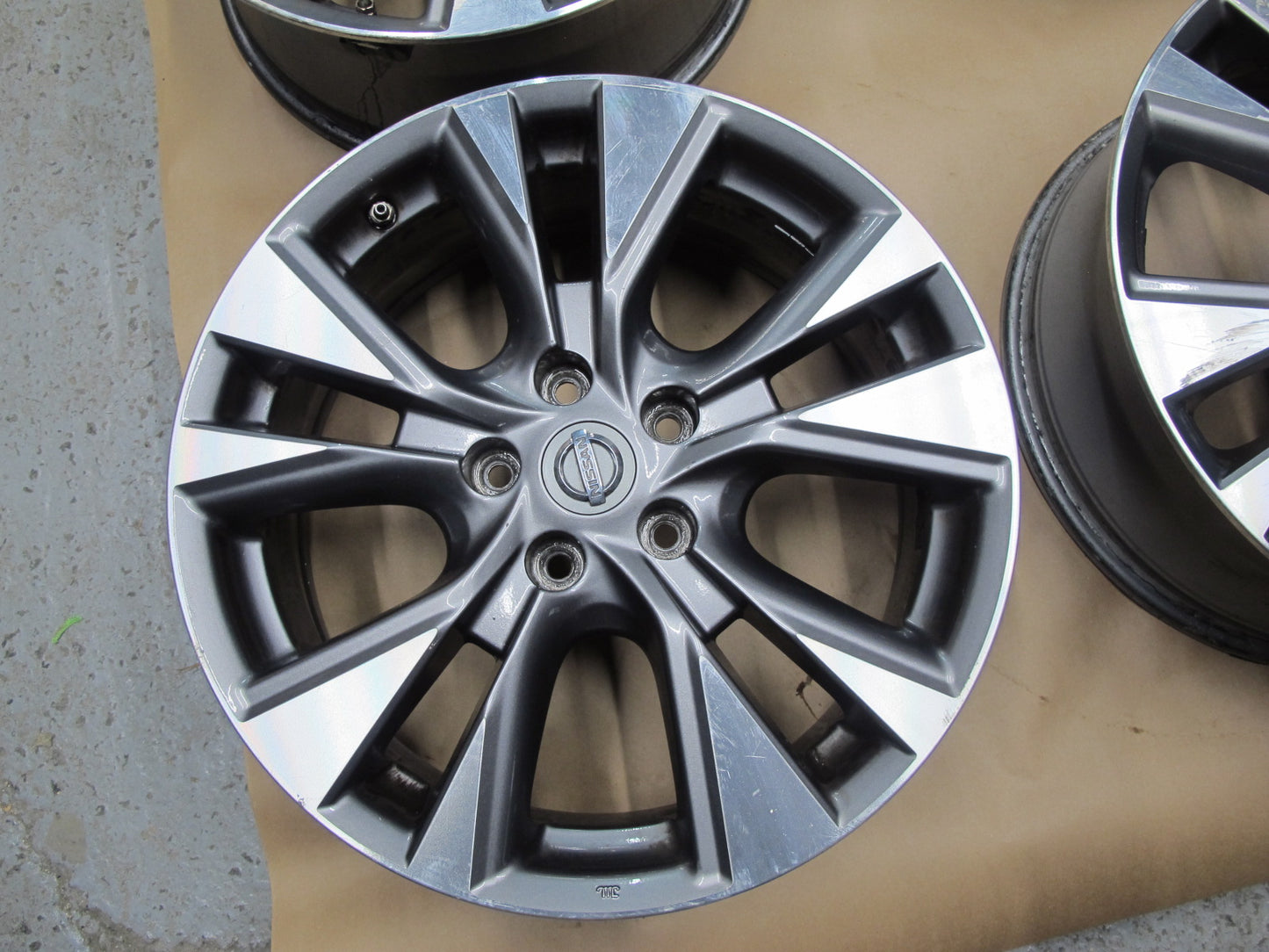 15-19 NISSAN MURANO SET OF 4 WHEEL RIM R18" R18x7.5J ET50 W TMPS OEM