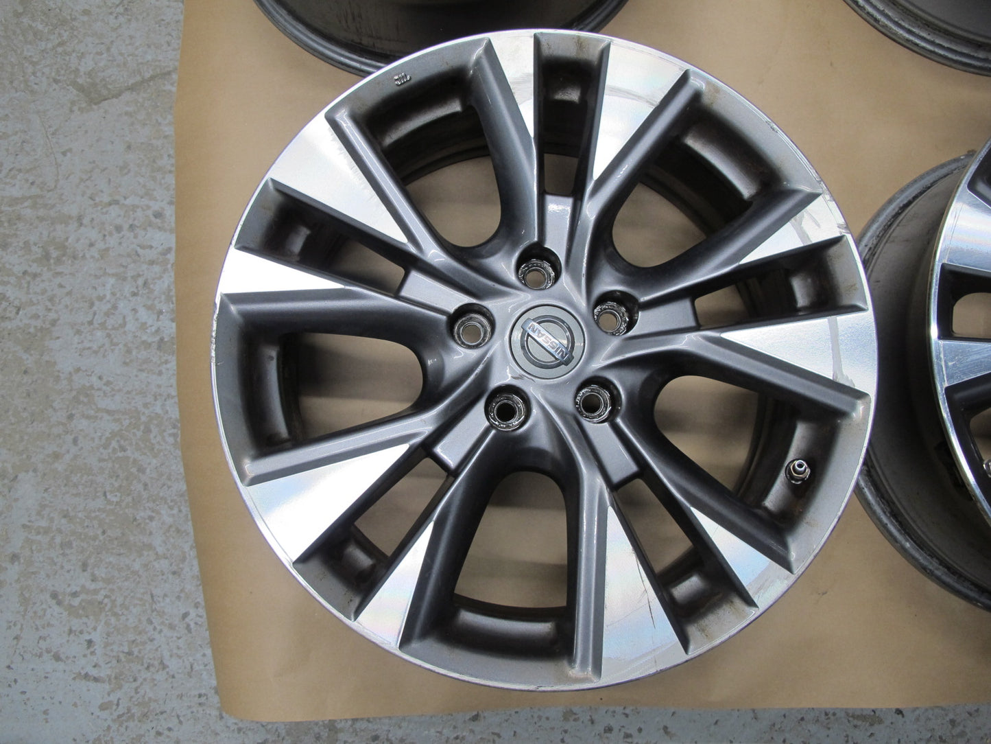 15-19 NISSAN MURANO SET OF 4 WHEEL RIM R18" R18x7.5J ET50 W TMPS OEM