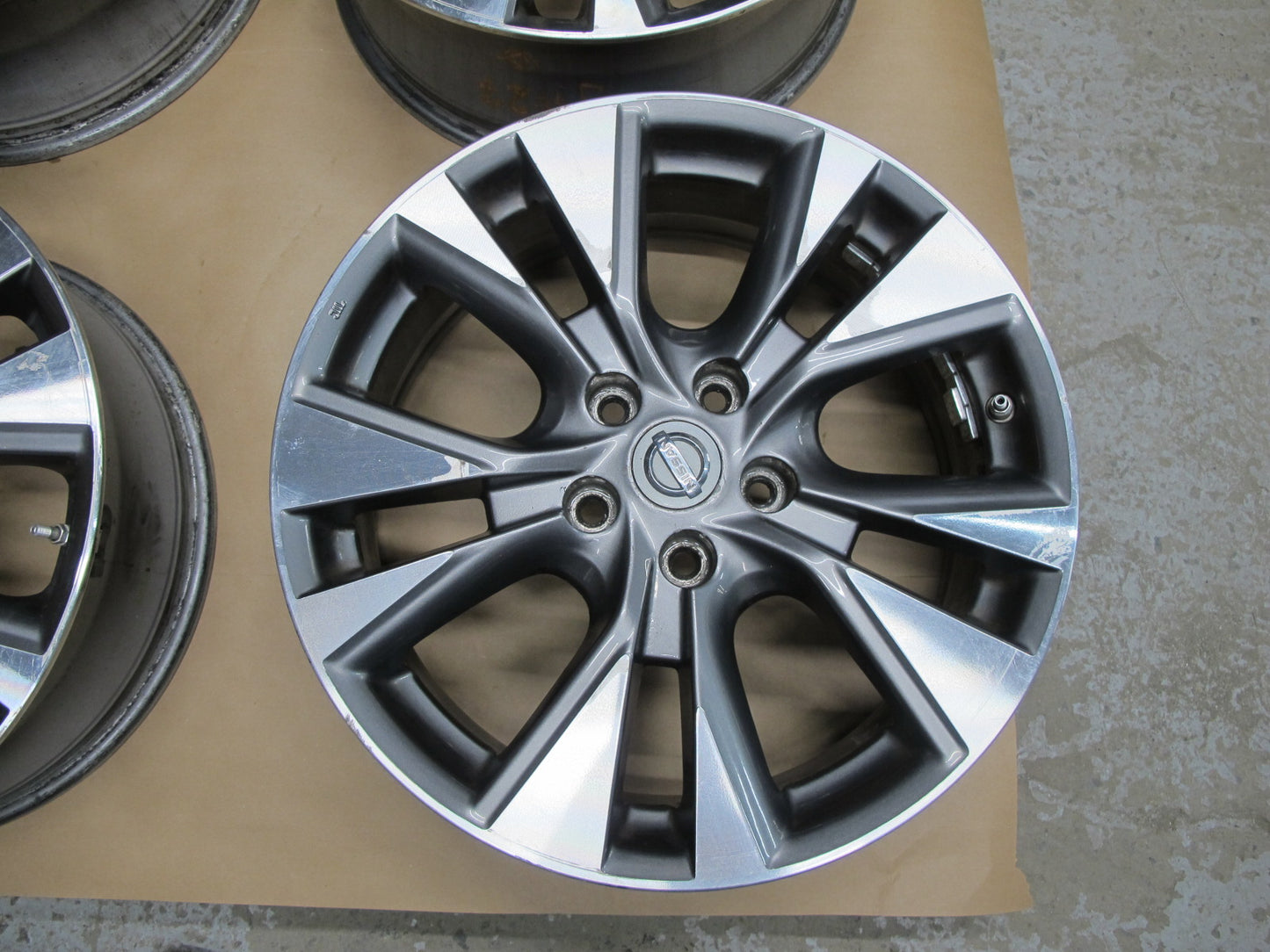 15-19 NISSAN MURANO SET OF 4 WHEEL RIM R18" R18x7.5J ET50 W TMPS OEM