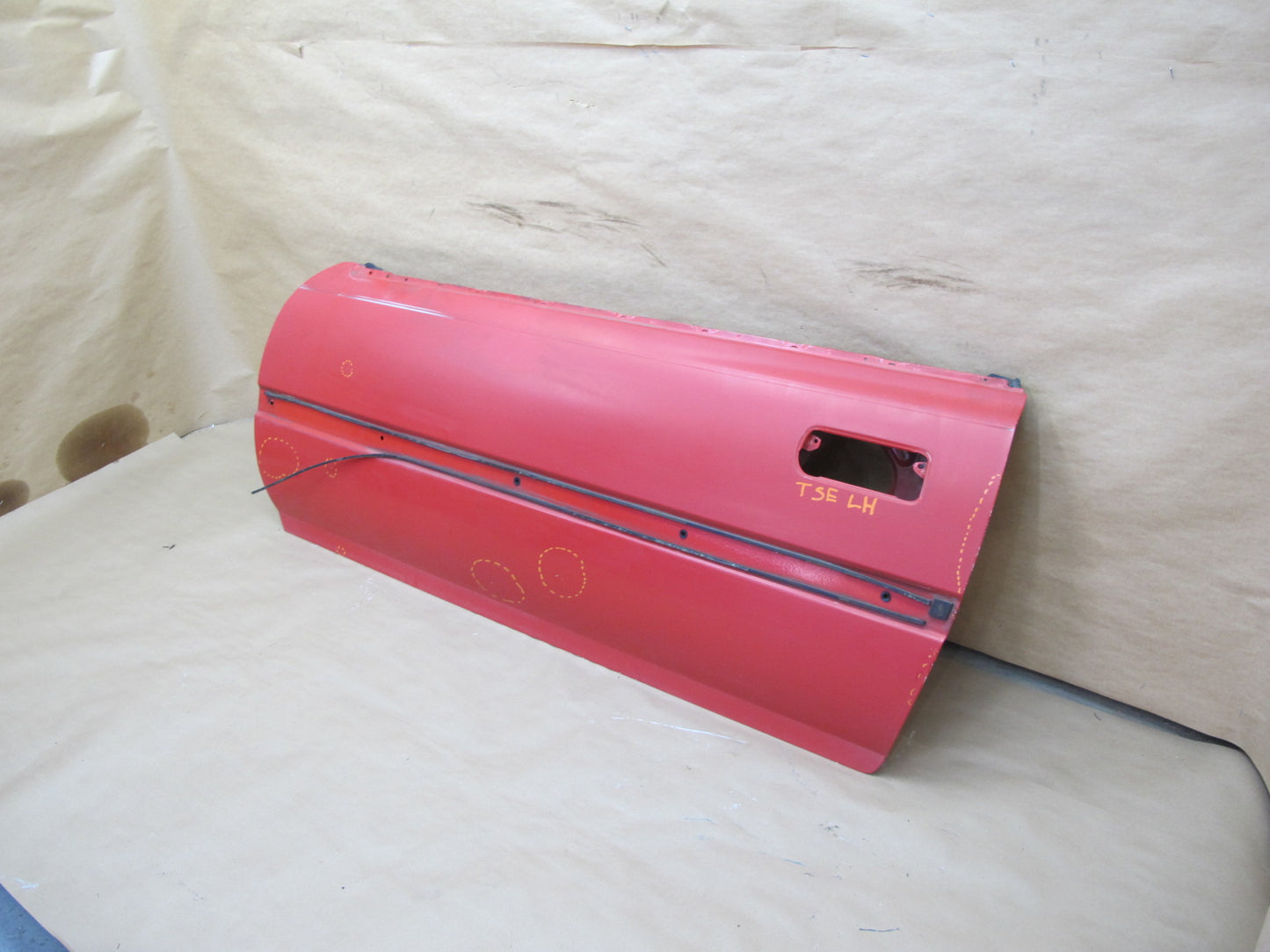 87-92 Toyota Supra MK3 Turbo Left Driver Door Shell Panel RED OEM