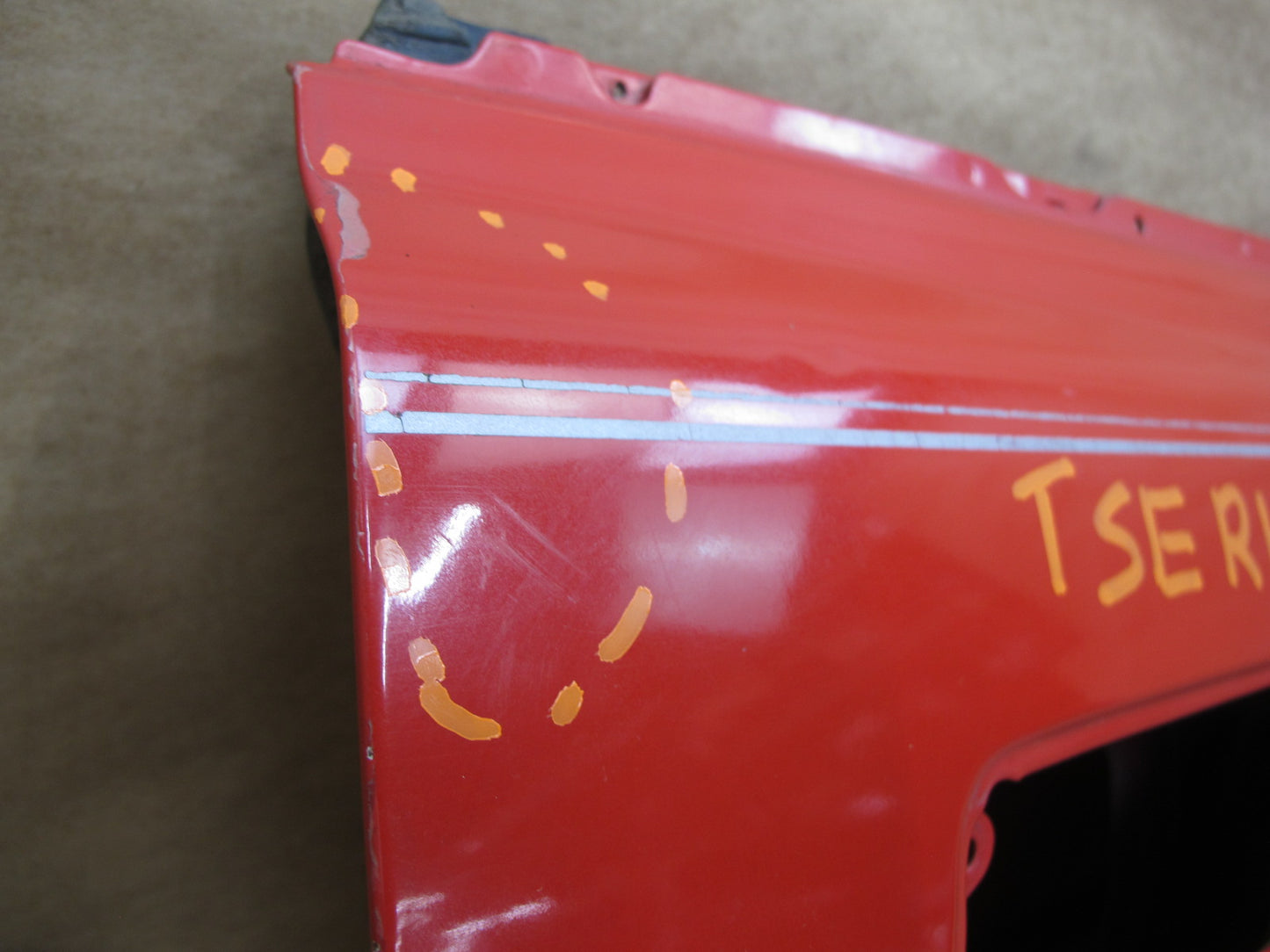 87-92 Toyota Supra MK3 Turbo Right Passenger Door Shell Panel RED OEM