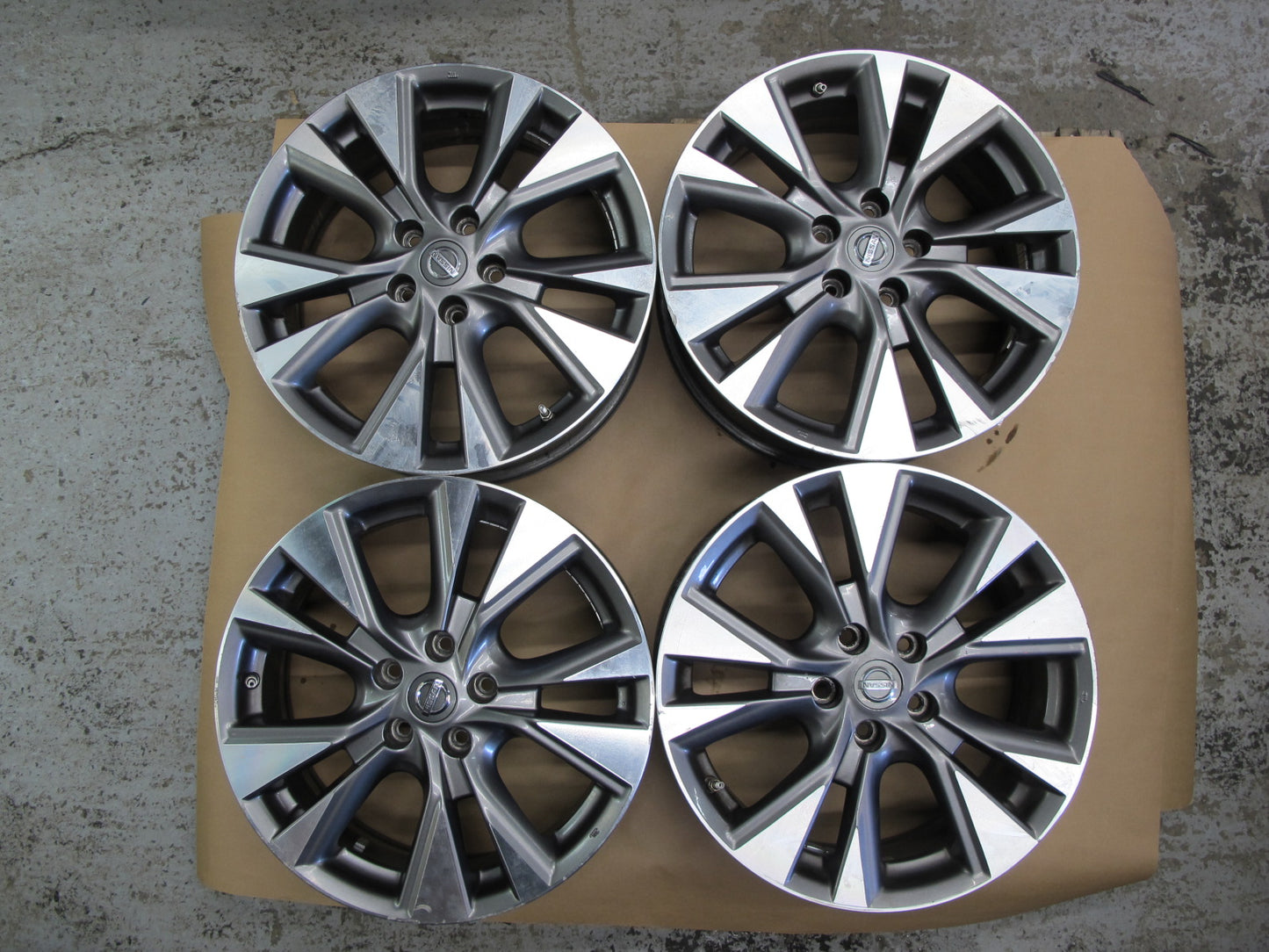 15-19 NISSAN MURANO SET OF 4 WHEEL RIM R18" R18x7.5J ET50 W TMPS OEM