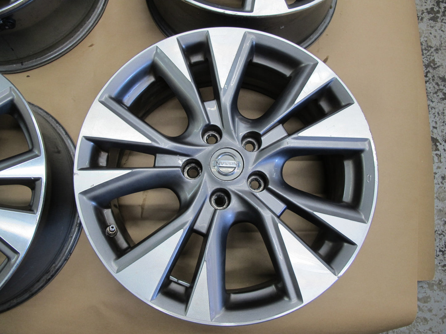 15-19 NISSAN MURANO SET OF 4 WHEEL RIM R18" R18x7.5J ET50 W TMPS OEM