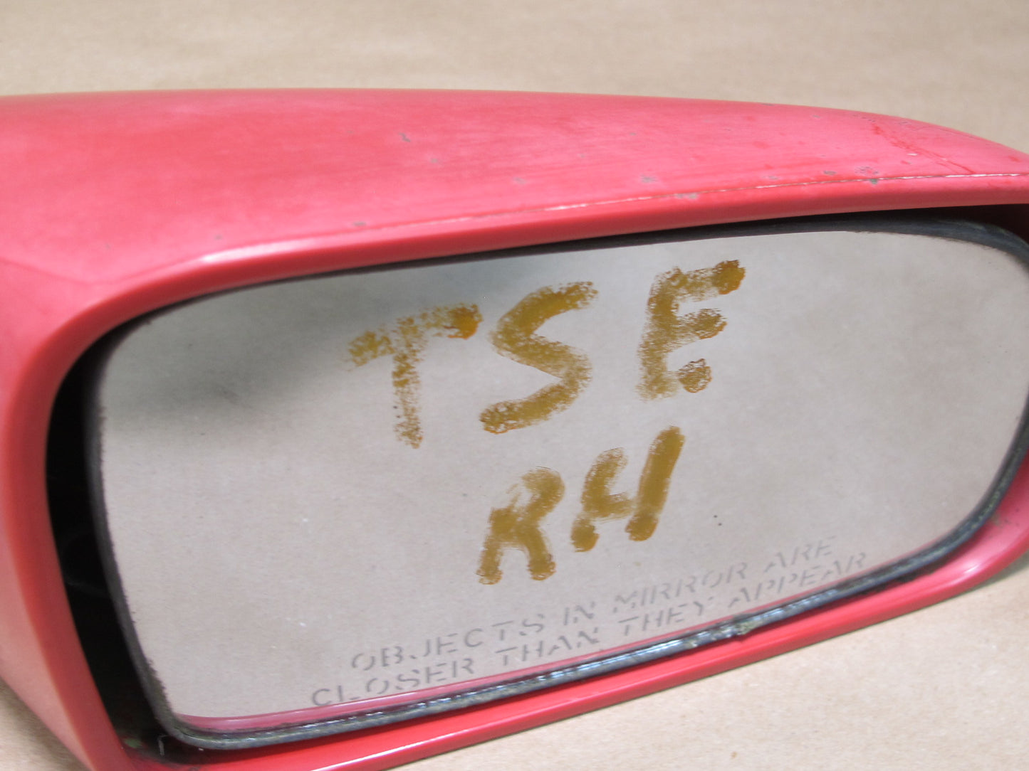 89-92 Toyota Supra MK3 Turbo Front Right Door Side View Power Mirror RED OEM