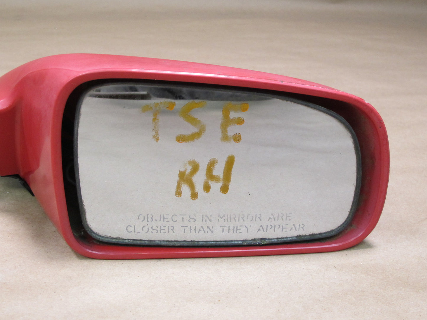 89-92 Toyota Supra MK3 Turbo Front Right Door Side View Power Mirror RED OEM