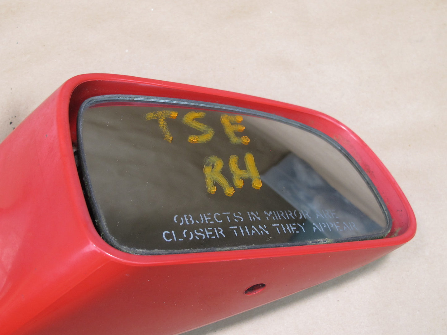 89-92 Toyota Supra MK3 Turbo Front Right Door Side View Power Mirror RED OEM