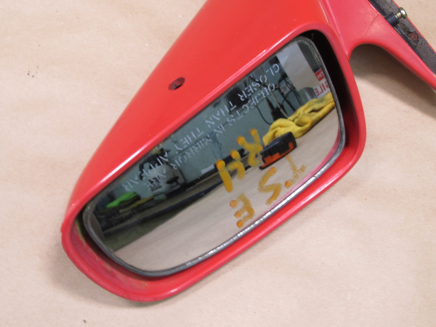 89-92 Toyota Supra MK3 Turbo Front Right Door Side View Power Mirror RED OEM