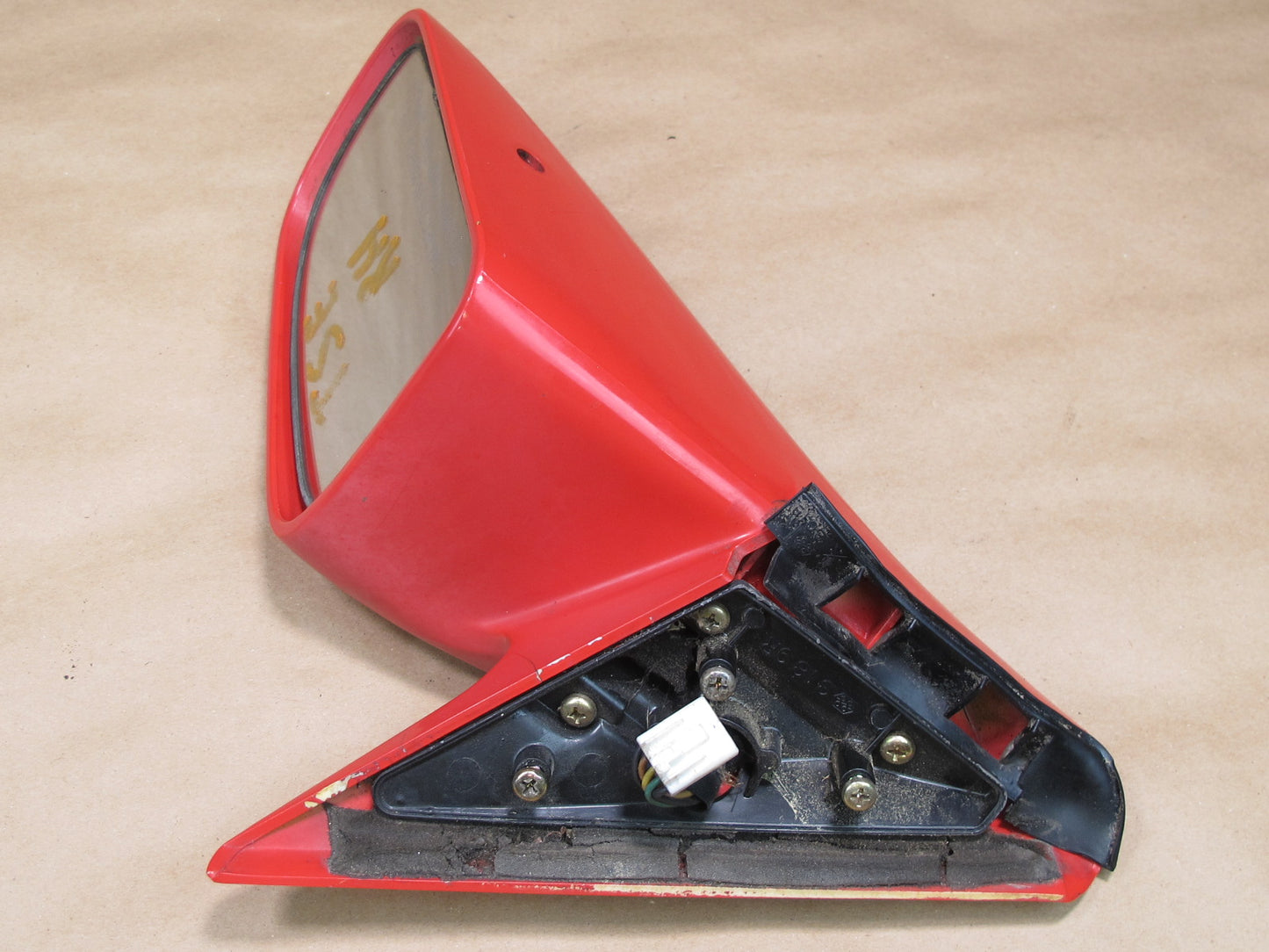 89-92 Toyota Supra MK3 Turbo Front Right Door Side View Power Mirror RED OEM