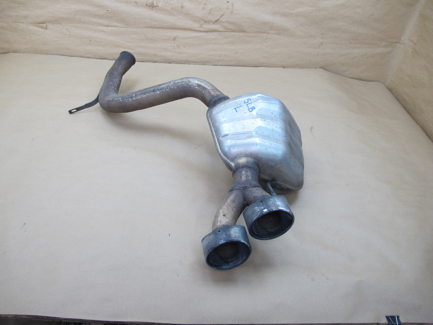 03-08 MERCEDES R230 SL55 AMG SET OF REAR LEFT & RIGHT EXHAUST MUFFLER PIPE OEM