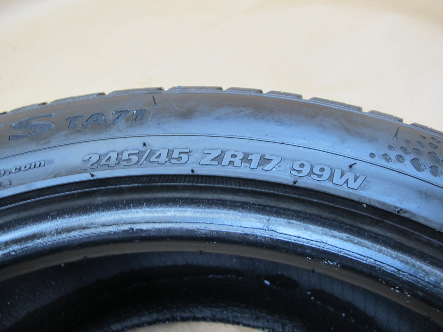 Kumho Solus TA71 AS Tire 245/45ZR17 99W 1421 10/32 Tread