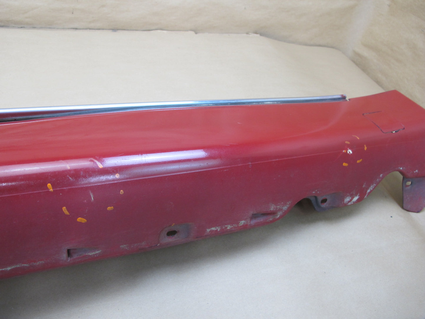 96-02 Mercedes R129 Sl-class Set of 2 Side Skirt Rocker Panel Molding RED OEM