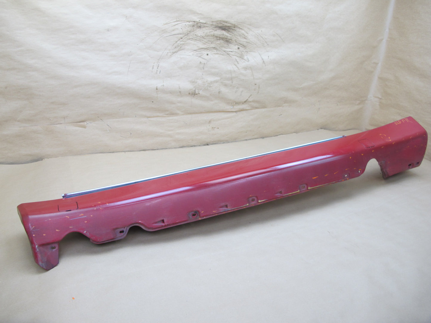 96-02 Mercedes R129 Sl-class Set of 2 Side Skirt Rocker Panel Molding RED OEM