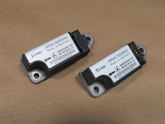 96-02 MERCEDES R129 SL-CLASS SAFETY CRASH IMPACT SRS AIRBAG SENSOR 2PCS OEM
