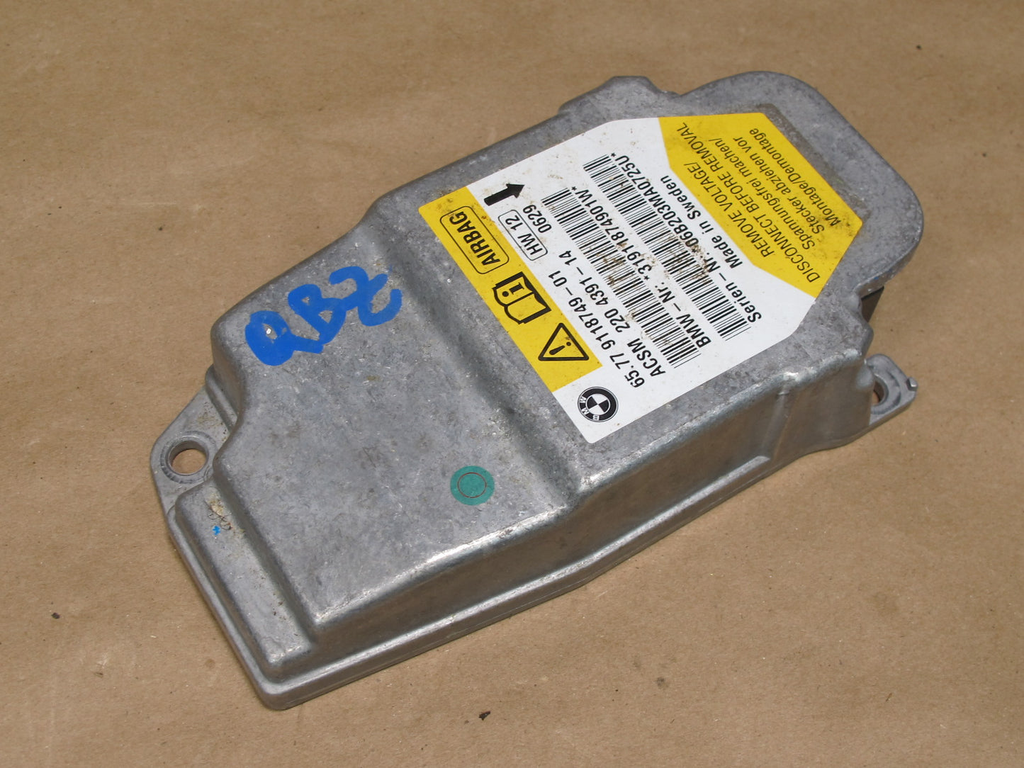 06-08 BMW E85 Z4 SRS AIRBAG CONTROL MODULE UNIT 9118749 OEM