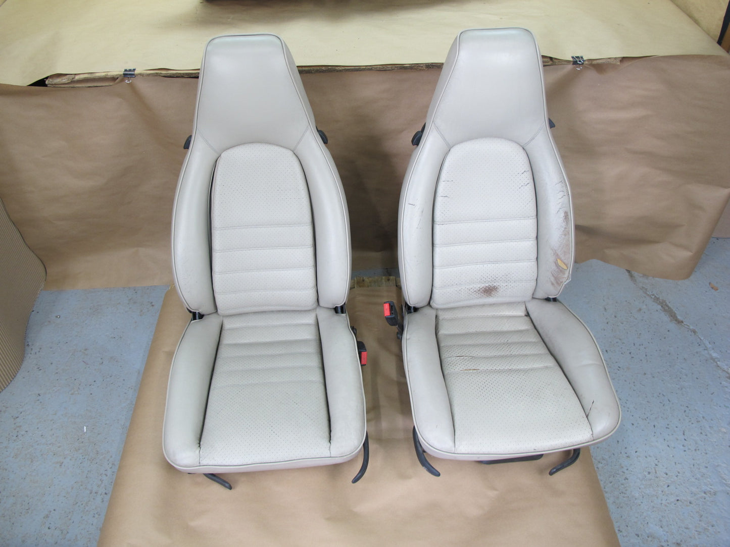 84-91 Porsche 944 Front & Rear Leather Seat Set OEM