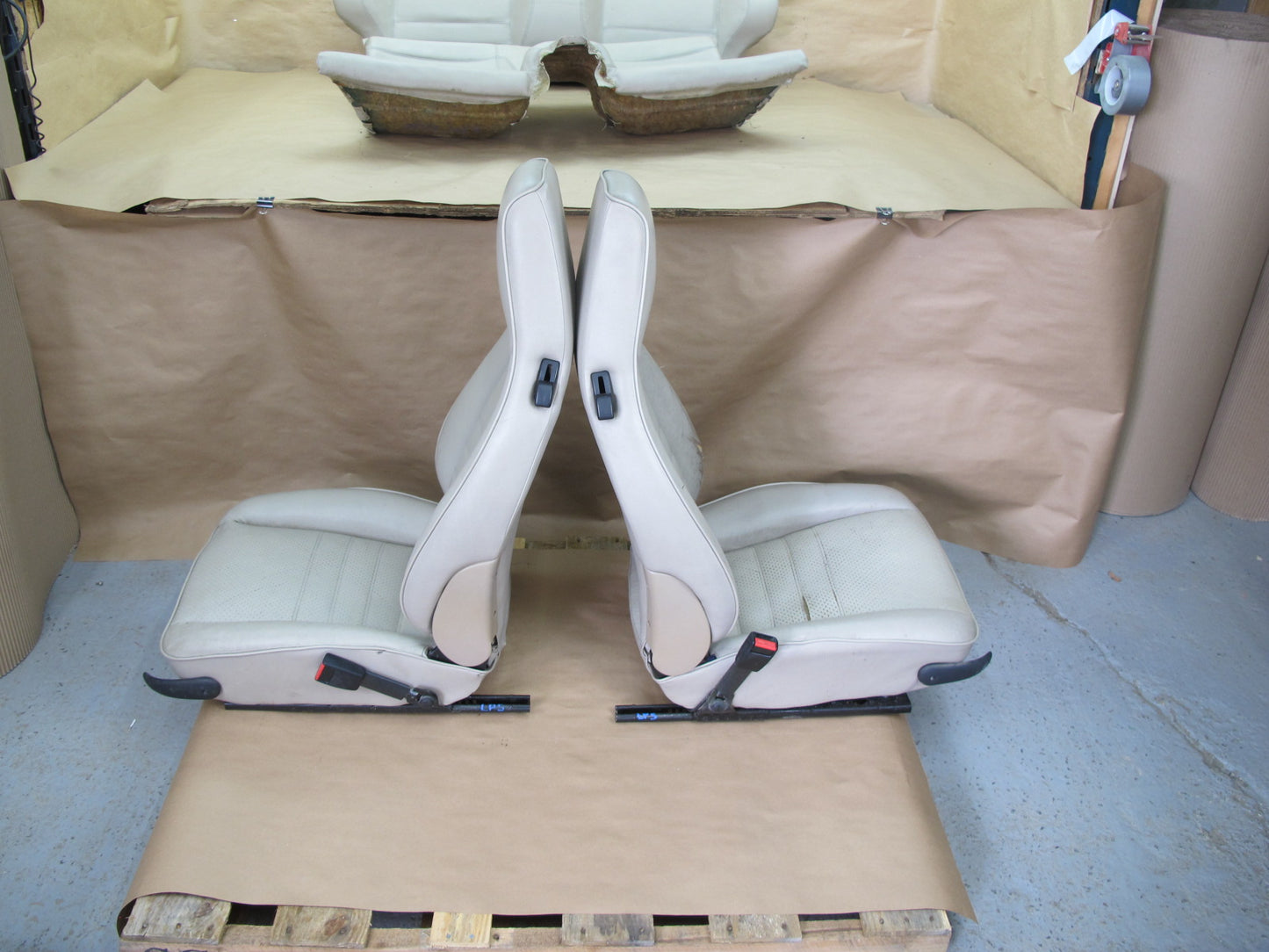 84-91 Porsche 944 Front & Rear Leather Seat Set OEM