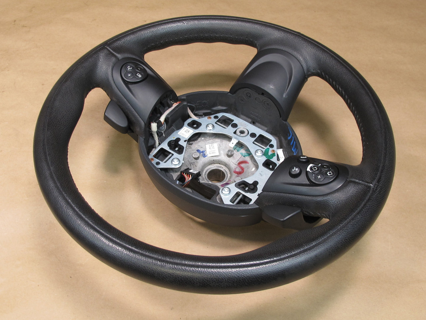 11-15 Mini Cooper F55 F56 F57 R60 R61 Leather Steering w Paddles Controls OEM