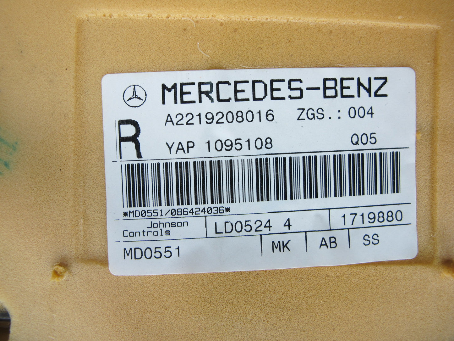 10-13 Mercedes W221 S600 V12 Rear Seat Upper & Lower Leather Cushion OEM