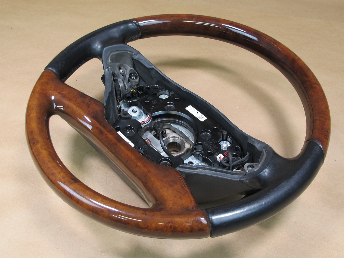 10-13 Mercedes W221 S-class Leather Wood Steering w Paddles OEM