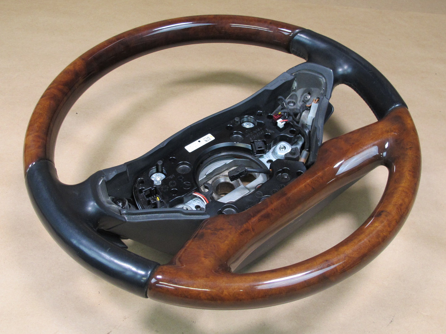 10-13 Mercedes W221 S-class Leather Wood Steering w Paddles OEM