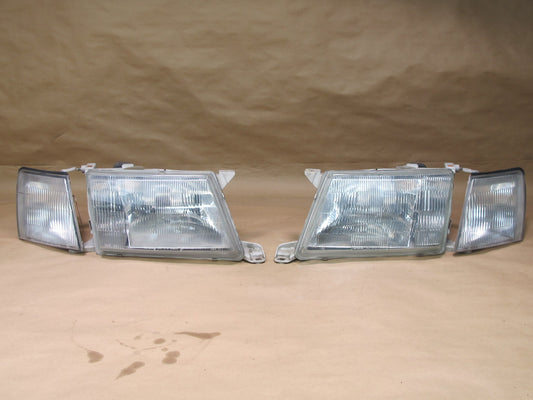 95-97 Lexus UCF20 LS400 Set of 4 Front Halogen Headlight Corner Light Lamp OEM