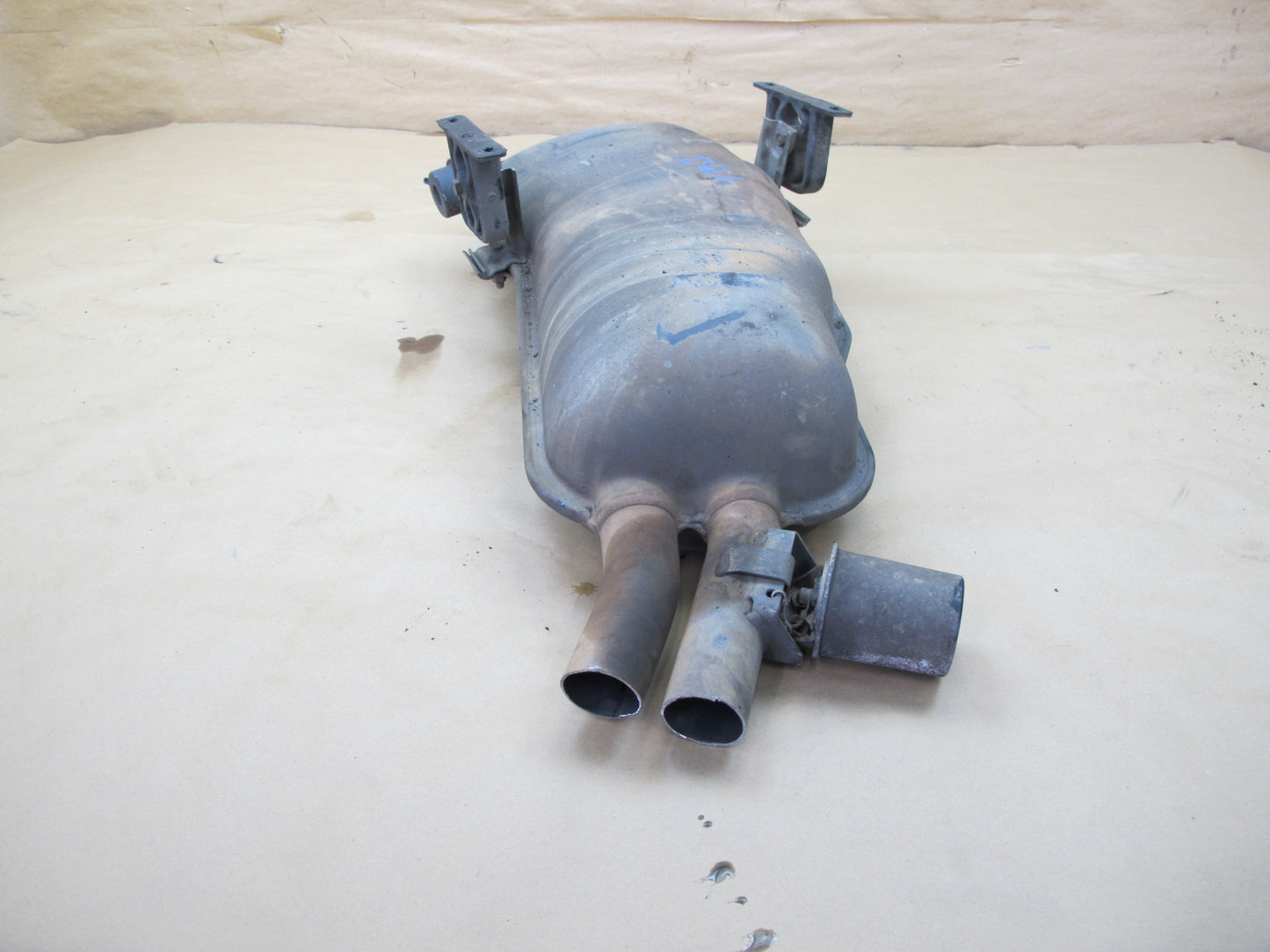 96-99 BMW E36 328i M52 Rear Exhaust Muffler w Exhaust Flap 1432921 OEM