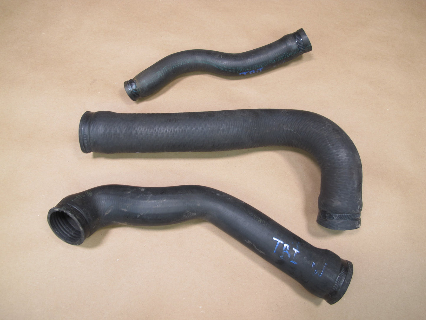 97-99 BMW E36 328i M52 Set of 3 Engine Radiator Coolant Hose Pipe Line Set OEM