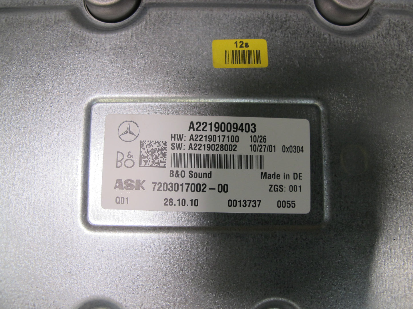 07-13 Mercedes W221 S-class Bang & Olufsen Audio Amplifier AMP 2219009403 OEM