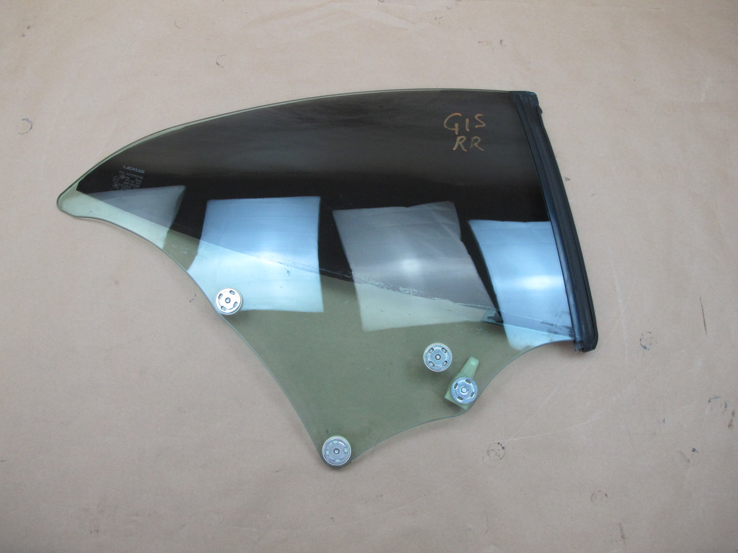 10-15 Lexus IS350 Convertible Rear Right Passenger Side Quarter Window Glass