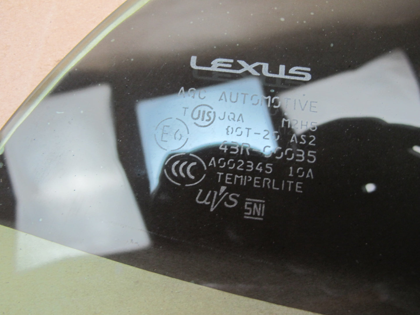 10-15 Lexus IS350 Convertible Rear Right Passenger Side Quarter Window Glass