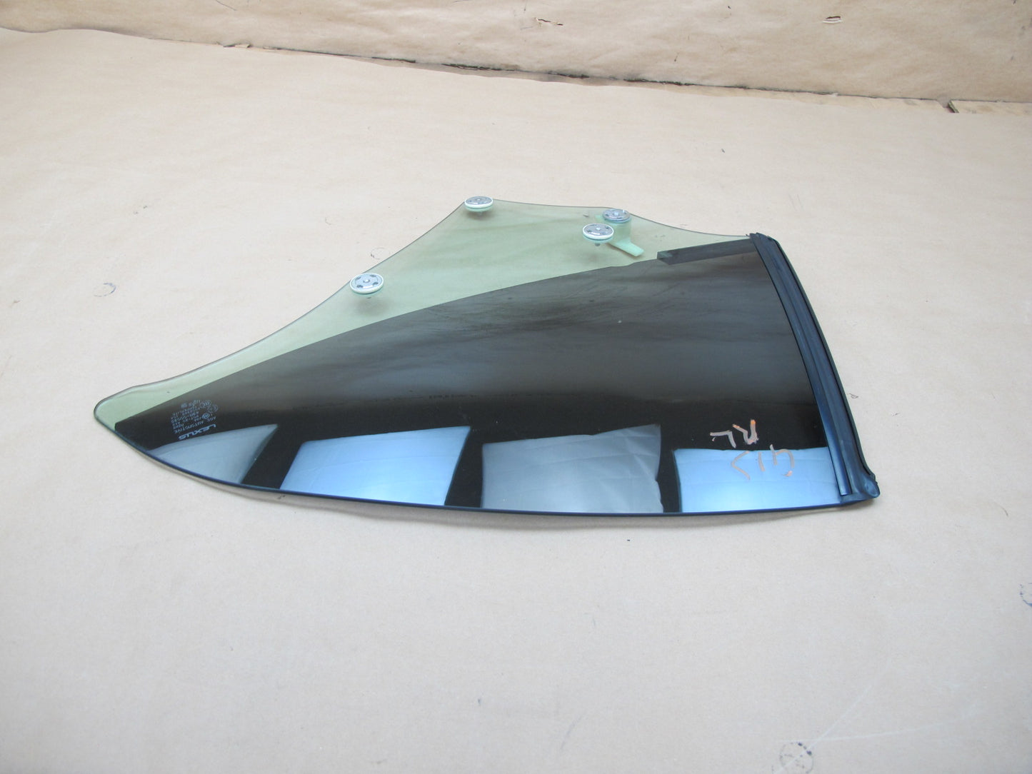 10-15 Lexus IS350 Convertible Rear Left Driver Side Quarter Window Glass