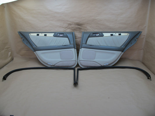 98-05 Lexus GS300 Rear Interior Doors Trim Panel & Weatherstrip Seal Set OEM