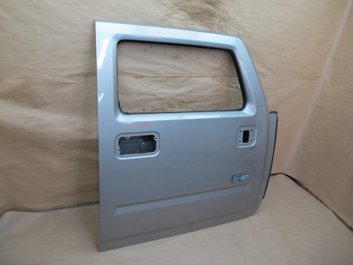 2003-2009 Hummer H2 Front Right Passenger Side Exterior Door Shell Panel Silver