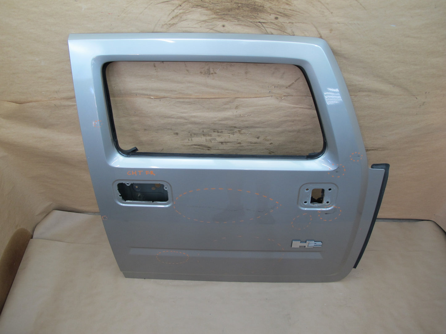 2003-2009 Hummer H2 Front Right Passenger Side Exterior Door Shell Panel Silver