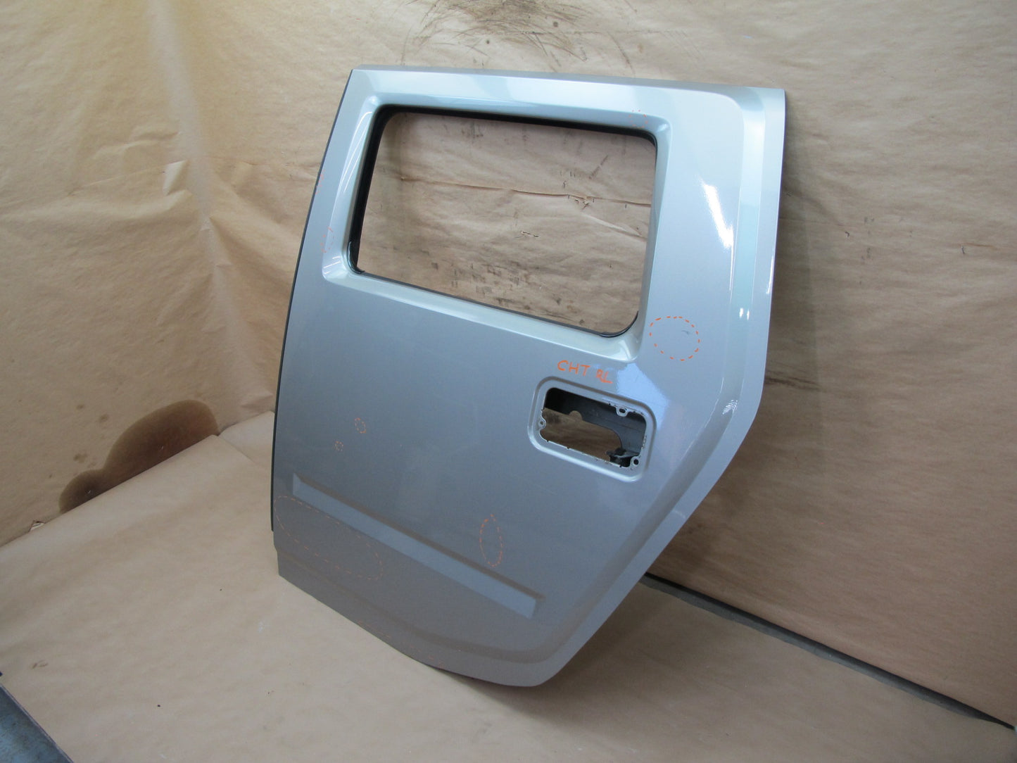 2003-2009 Hummer H2 Rear Left Driver Side Exterior Door Shell Panel Silver