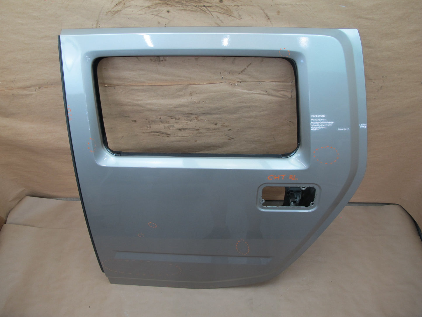 2003-2009 Hummer H2 Rear Left Driver Side Exterior Door Shell Panel Silver