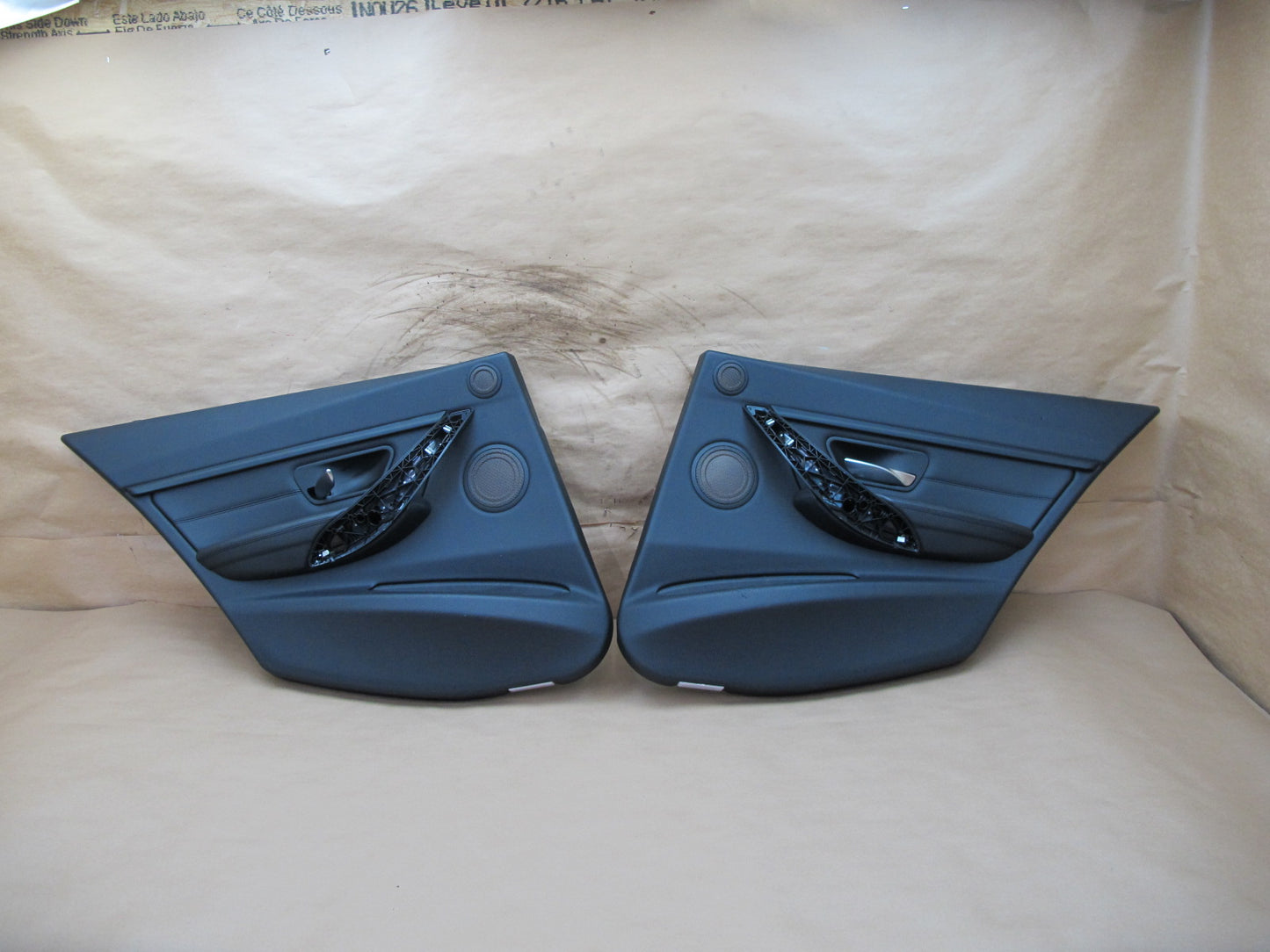 12-16 BMW F30 3-SERIES Sedan Set of 2 Rear Door Interior Trim Cover Panel OEM