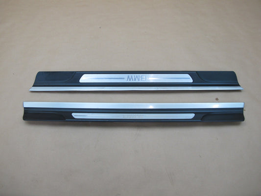 01-06 BMW E46 Coupe Convertible Set of 2 Door Scuff Sill Plate Trim Cover OEM