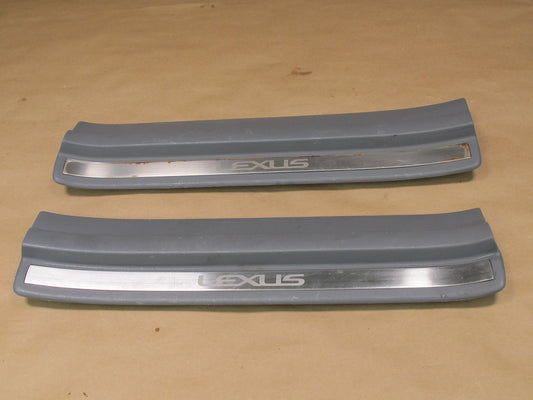 98-00 Lexus UCF20 LS400 Set of 2 Rear Door Scuff Sill Plate Trim Gray OEM