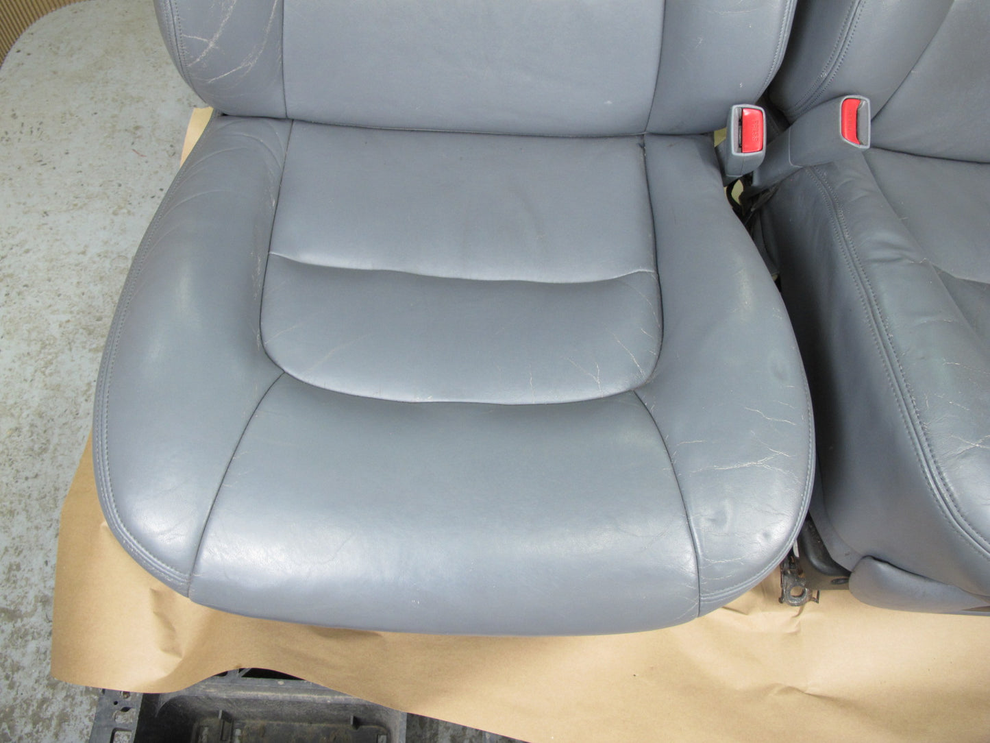 98-00 Lexus UCF20 LS400 Front & Rear Leather Seat Gray Complete Set OEM